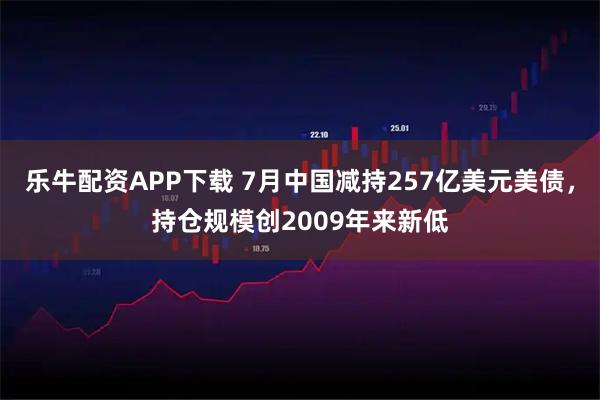 乐牛配资APP下载 7月中国减持257亿美元美债，持仓规模创2009年来新低
